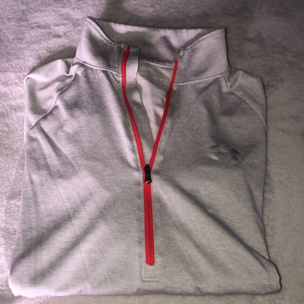 Under Armour Half Zip Athletic Top Shirt Women’s Medium heat Gear - Picture 12 of 14